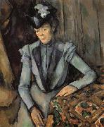 Paul Cezanne Woman in Blue France oil painting artist